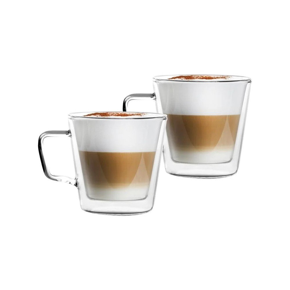Szklane kubki zestaw 2 szt. do cappuccino/z podwójną ścianką 350 ml – Vialli Design