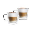 Szklane kubki zestaw 2 szt. do cappuccino/z podwójną ścianką 350 ml – Vialli Design