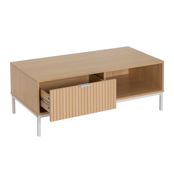 Stolik w dekorze dębu w naturalnym kolorze 50x110 cm Mid-Lines – Casa Selección-image-1