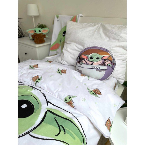 Poduszka dziecięca z mikropluszu ø 40 cm Star Wars "Mandalorian 02" – Jerry Fabrics-image-2