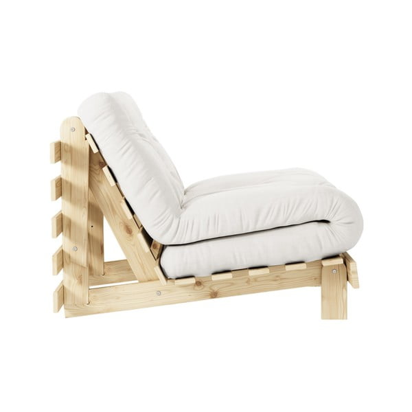 Fotel rozkładany z lnianym obiciem Karup Design Roots Raw/Natural-image-4