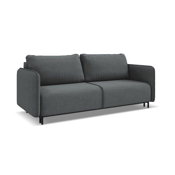 Ciemnoszara rozkładana/ze schowkiem sofa 226 cm Luana – Makamii-image-2