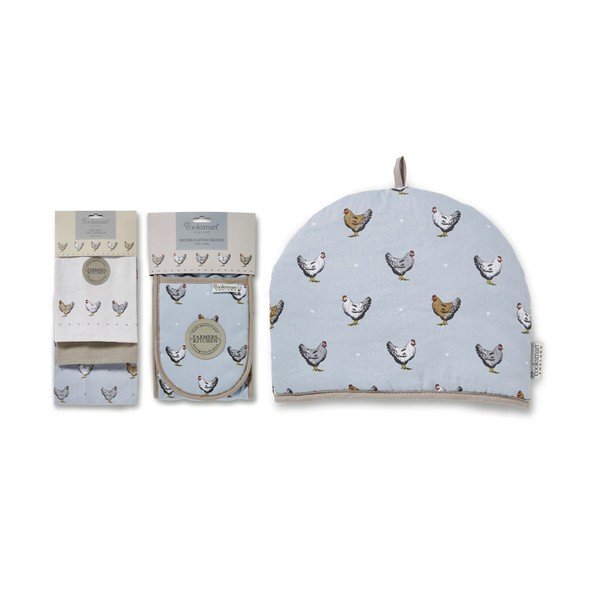 Zestaw ścierek, rękawicy kuchennej i ocieplacza na dzbanek  5 szt. Farmers Kitchen – Cooksmart ®