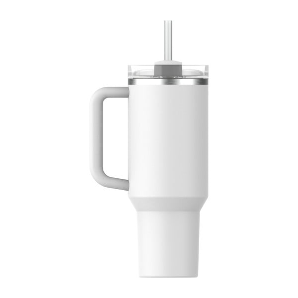 Biały termos ze słomką ze stali nierdzewnej 1,18 l Quencher H2.0 FlowState Tumbler Frost – Stanley-image-3