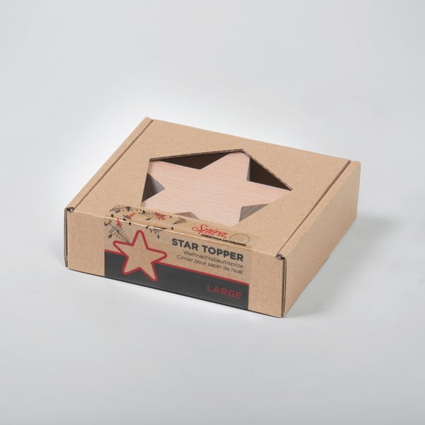 Drewniana gwiazda na choinkę dekoracyjną Spira Large-image-4