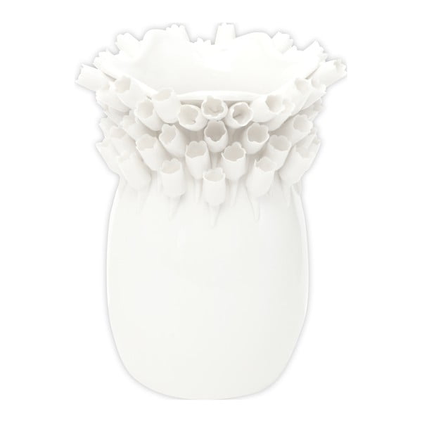 Biały wazon porcelanowy Mauro Ferretti Tulip, wysokość 25 cm