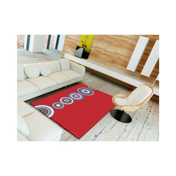 Czerwony dywan Universal Boras Circles, 57x110 cm-image-2