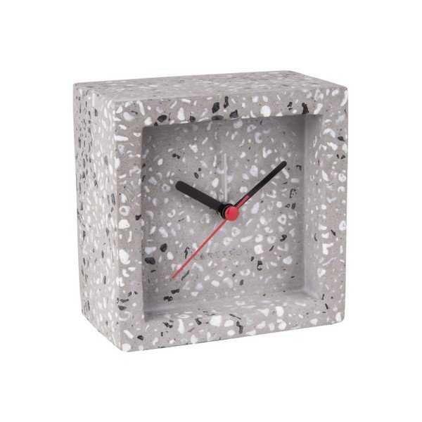 Szary zegar stołowy z budzikiem Karlsson Franky-image-1