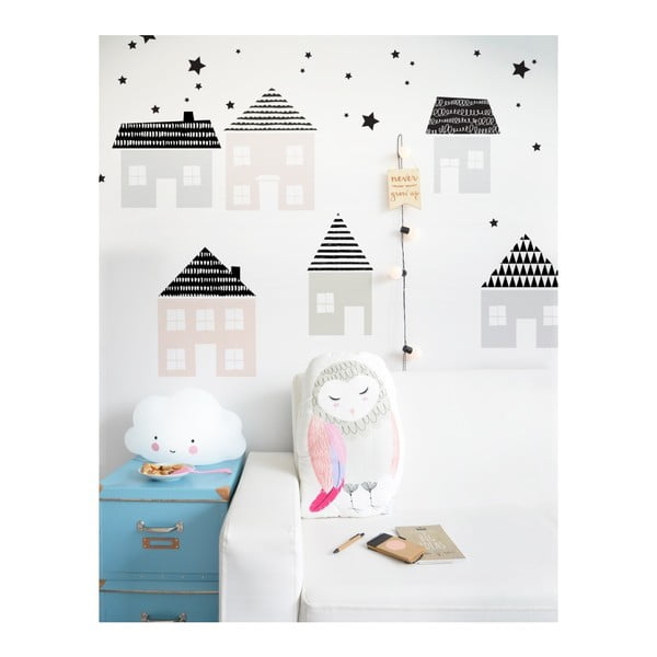 Zestaw 6 naklejek ściennych Dekornik Little Town-image-1
