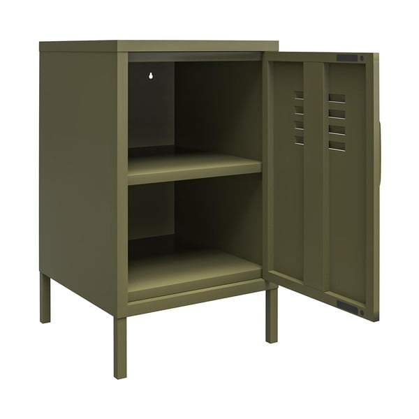 Metalowa szafka nocna w kolorze khaki Bradford – Støraa-image-4