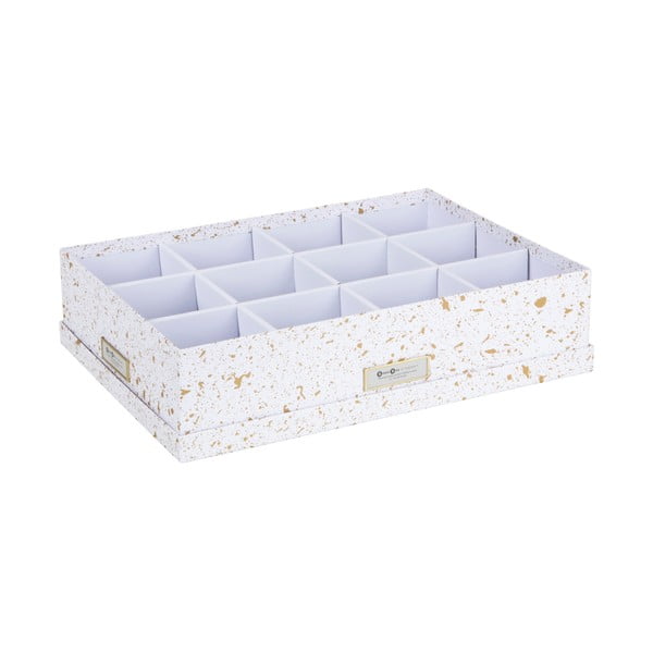 Pudełko z przegródkami w biało-złotym kolorze Bigso Box of Sweden Jakob