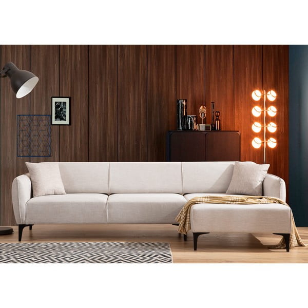 Biała sofa narożna Belissimo, prawy narożnik – Balcab Home-image-4
