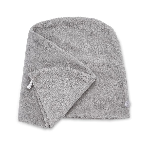 Szare bawełniane ręczniki szybkoschnące do włosów zestaw 2 szt. 20x13 cm Quick Dry – Catherine Lansfield-image-2