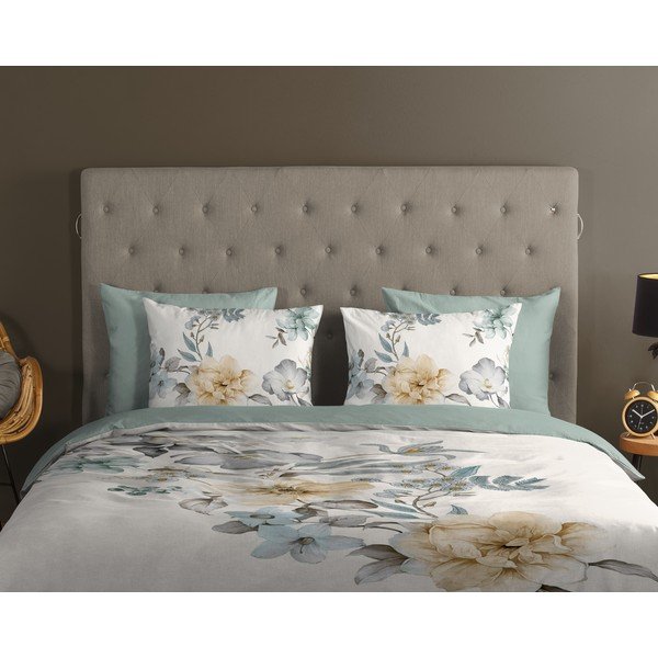 Zielono-kremowa bawełniana pościel jednoosobowa 140x220 cm Celina – Good Morning-image-2