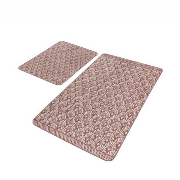 Brązowe aksamitne dywaniki łazienkowe zestaw 2 szt. 60x100 cm – Mila Home