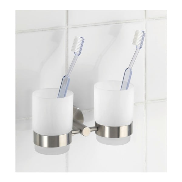 Zestaw 2 kubków ściennych na szczoteczki do zębów Wenko Bosio-image-1