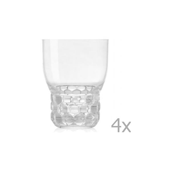 Zestaw 4 przezroczystych szklanek Kartell Jellies, 400 ml