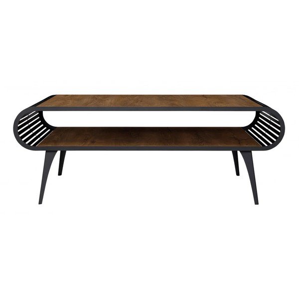 Stolik z blatem w dekorze dębu w naturalnym kolorze 60x120 cm Billie – Bobochic Paris