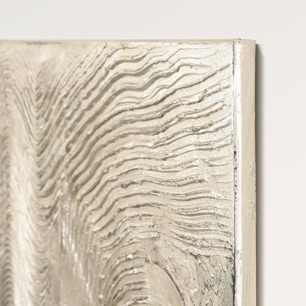 Ręcznie malowany obraz 88x118 cm Metallic Silver – Malerifabrikken-image-3