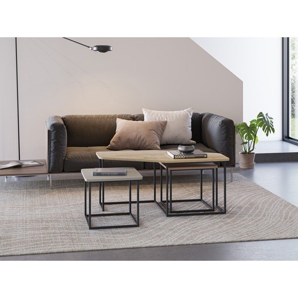 Stoliki zestaw 3 szt. 60x111,5 cm Zoya – Marckeric-image-1