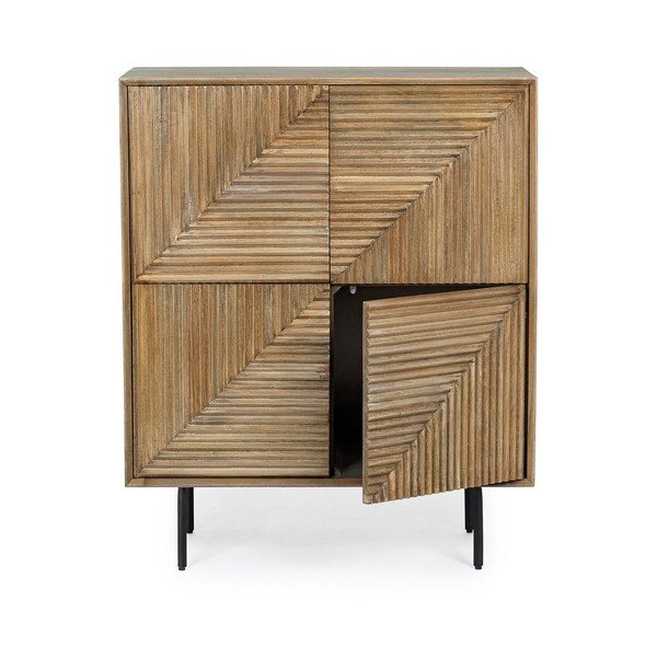 Szafka z litego drewna mango w naturalnym kolorze 92x110x40 cm Darsey – Bizzotto-image-4