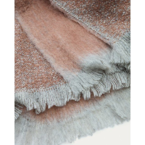 Koc z mieszanki wełny w kolorze terakoty 130x170 cm Rodin – Kave Home-image-1