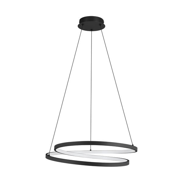 Czarna lampa wisząca LED ø 55 cm RUOTALE – EGLO