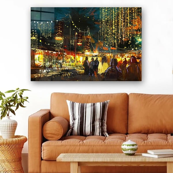 Szklany obraz 100x70 cm City Street – Wallity-image-1