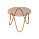 Okrągły stolik ze szklanym blatem ø 50 cm Ventana Round – Leitmotiv