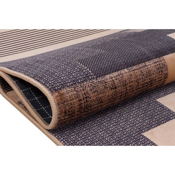 Brązowo-beżowy chodnik odpowiedni do prania 300x100 cm − Vitaus-image-3