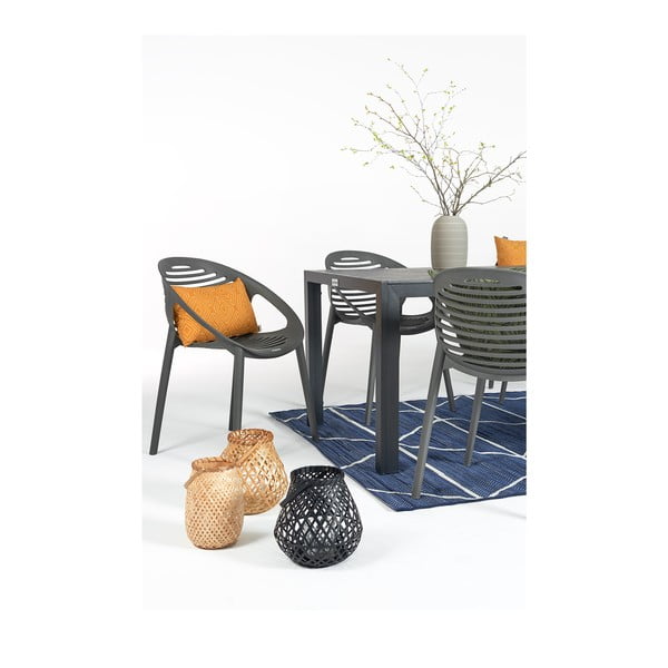 Szary zestaw mebli ogrodowych z 6 krzesłami Le Bonom Joanna Thor-image-2