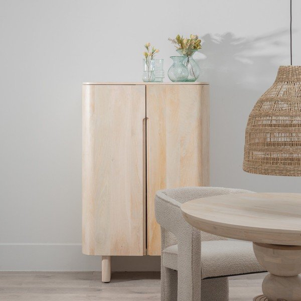 Szafka z litego drewna mango 90x138 cm Batel – Ixia-image-1