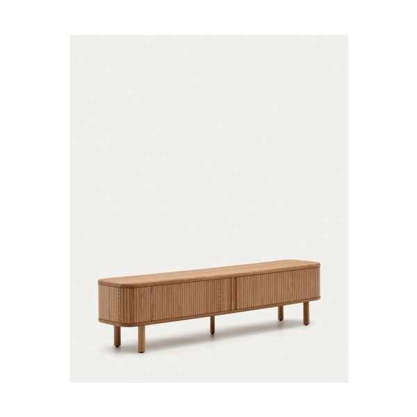 Szafka pod TV w dekorze jesionu w naturalnym kolorze 200x50x40 cm Mailen – Kave Home-image-2