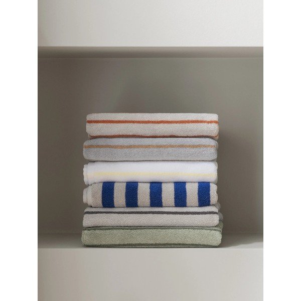 Niebieskie/kremowe ręczniki zestaw 2 szt. z bawełny organicznej frotte 30x50 cm Arto – Blomus-image-2