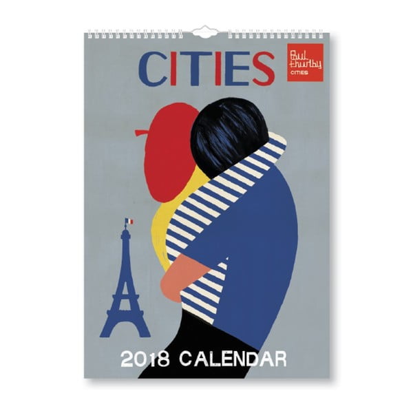 Kalendarz wiszący 2018 Portico Designs Paul Thurlby, A3
