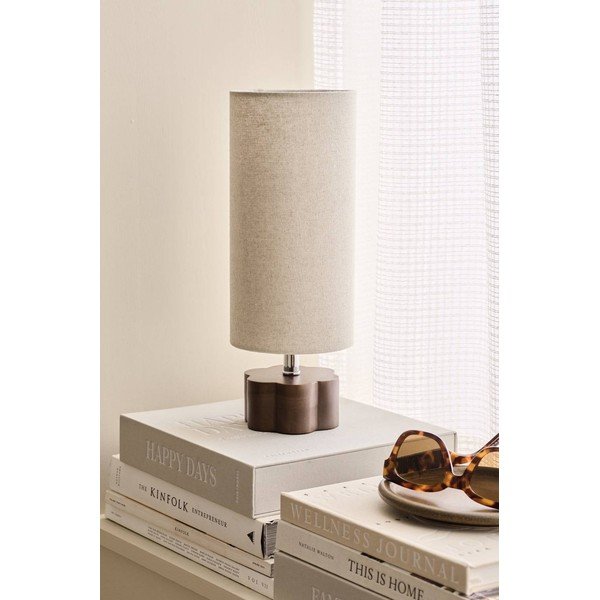 Brązowa/beżowa lniana lampa stołowa (wysokość 33,5 cm) Joline – Ellos Home-image-2