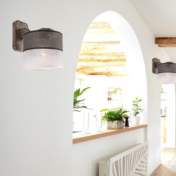 Szary kinkiet ø 16 cm Andrea – LAMKUR-image-1