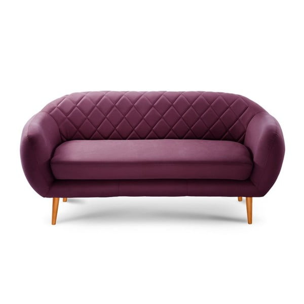 Fioletowa sofa 3-osobowa Scandi by Stella Cadente Maison Diva