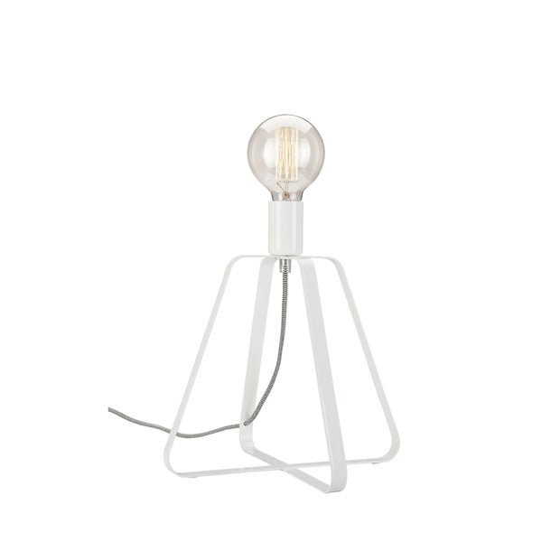 Biała lampa stołowa (wys. 31 cm) Riccardo – LAMKUR