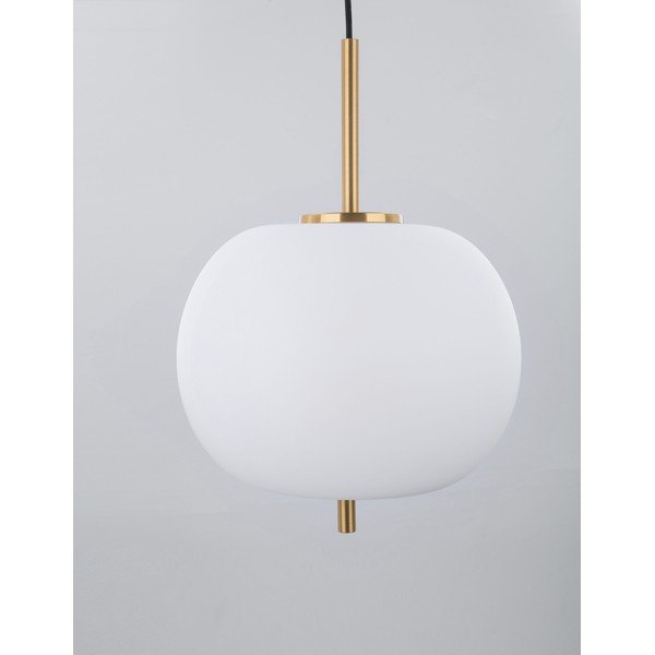 Biała/w kolorze mosiądzu szklana lampa wisząca ø 30 cm Lato – Nova Luce-image-2