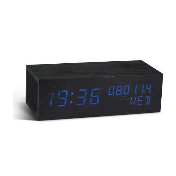 Głośnik Click Clock z budzikiem z niebieskim LED, czarny