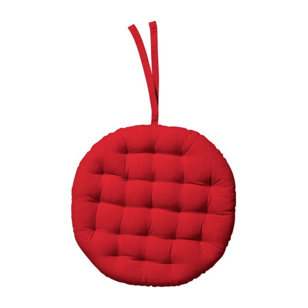 Czerwona poduszka na krzesło Butlers Solid, Ø 42 cm