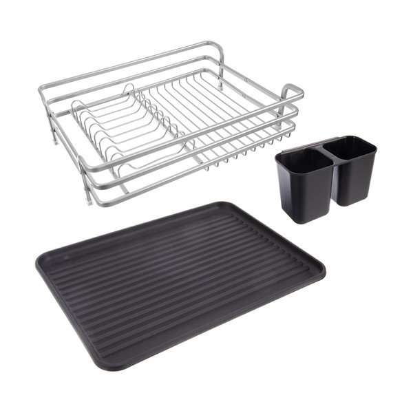 Czarno-biały metalowy ociekacz 43x32 cm Deluxe – Orion-image-2