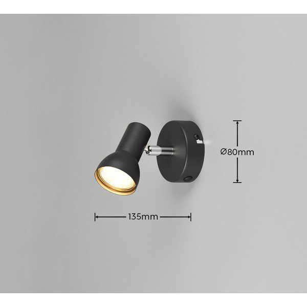 Czarna lampa punktowa ø 8 cm Cantar – Reality-image-4