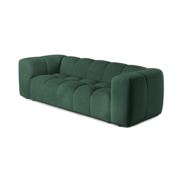 Zielona aksamitna sofa 225 cm Cube – Bonami Selection-image-2