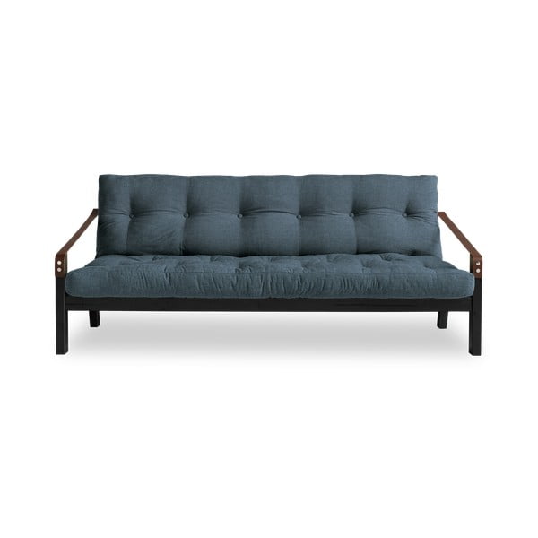 Sofa rozkładana z ciemnoniebieskim obiciem Karup Design Poetry Black/Deep Blue