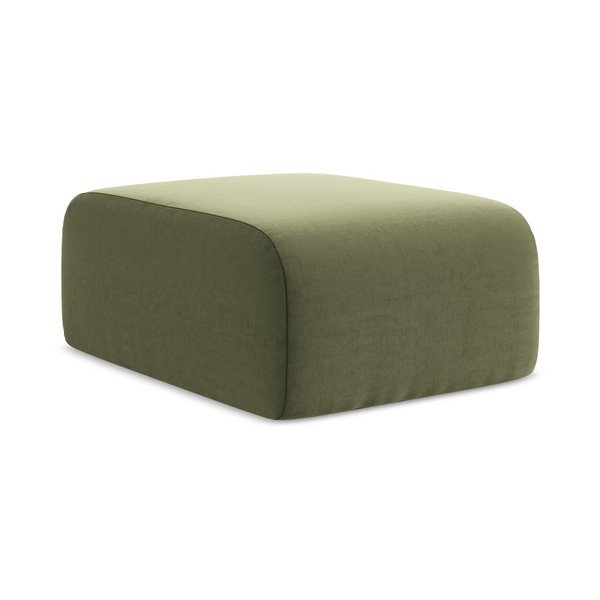 Zielony aksamitny podnóżek Lani – Makamii