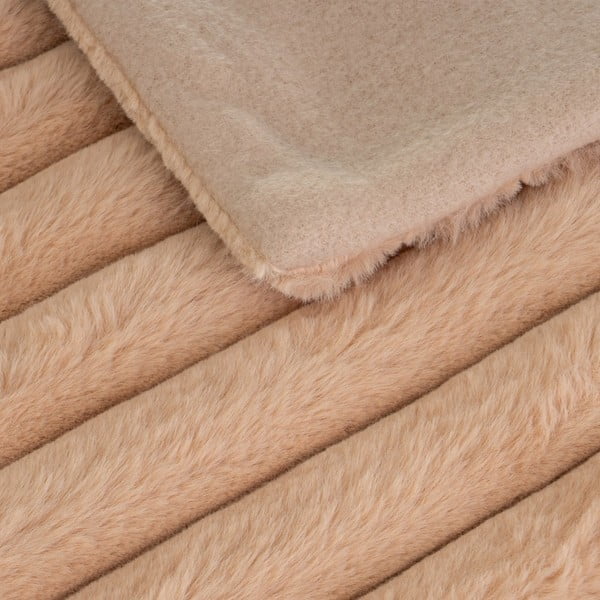 Jasnobrązowy koc z mikropluszu 130x160 cm Fur Velvet – Casa Selección-image-1