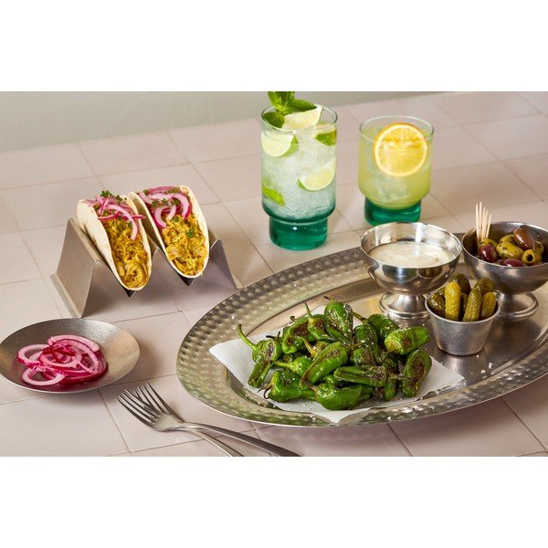 Stojak na tacos do serwowania ze stali nierdzewnej 10x19 cm Serve – BonBistro-image-2
