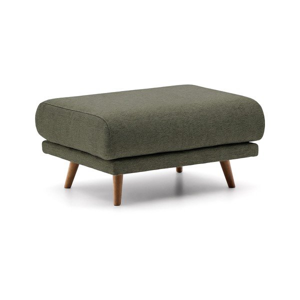 Zielony podnóżek z tkaniny szenilowej Karin – Kave Home-image-1